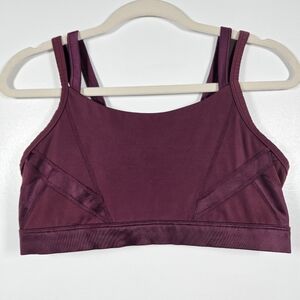 Victoria's Secret VSX Sport Plum Purple Strappy Sports Bra Size Small